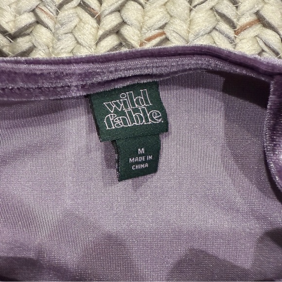 Wild Fable Purple Velvet Bodysuit - Picture 6 of 9